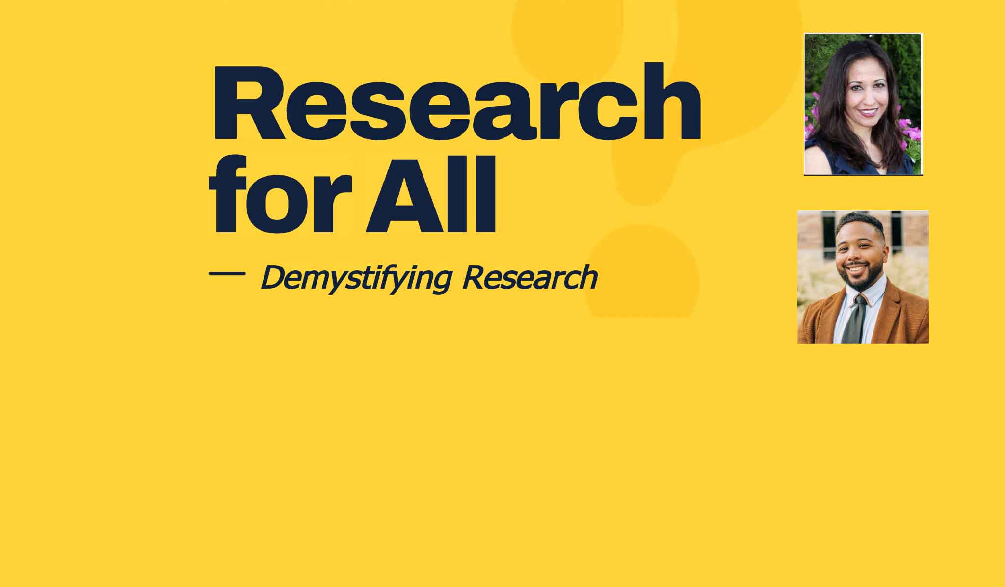 research for all with professor photos