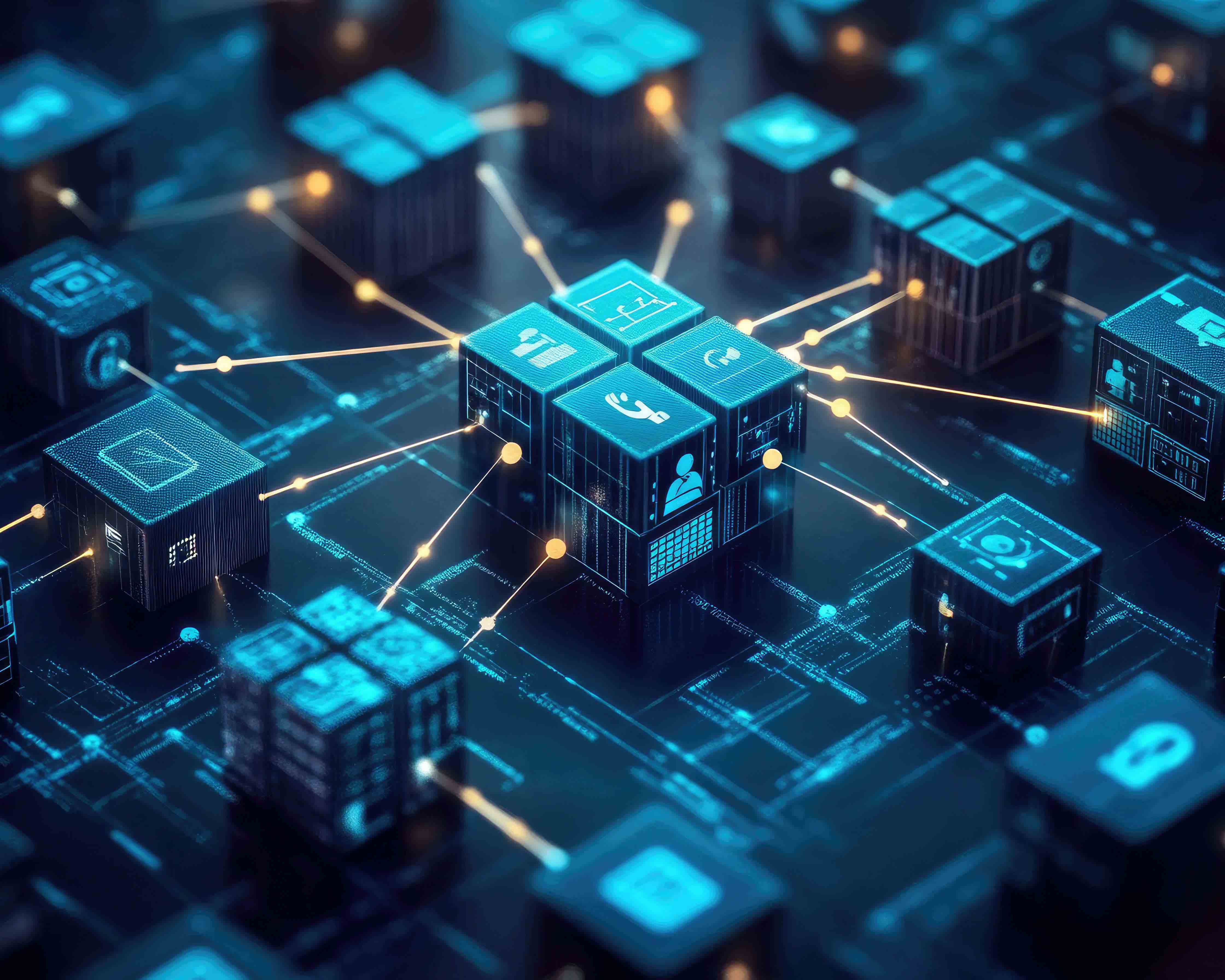 digital representation of network and folders