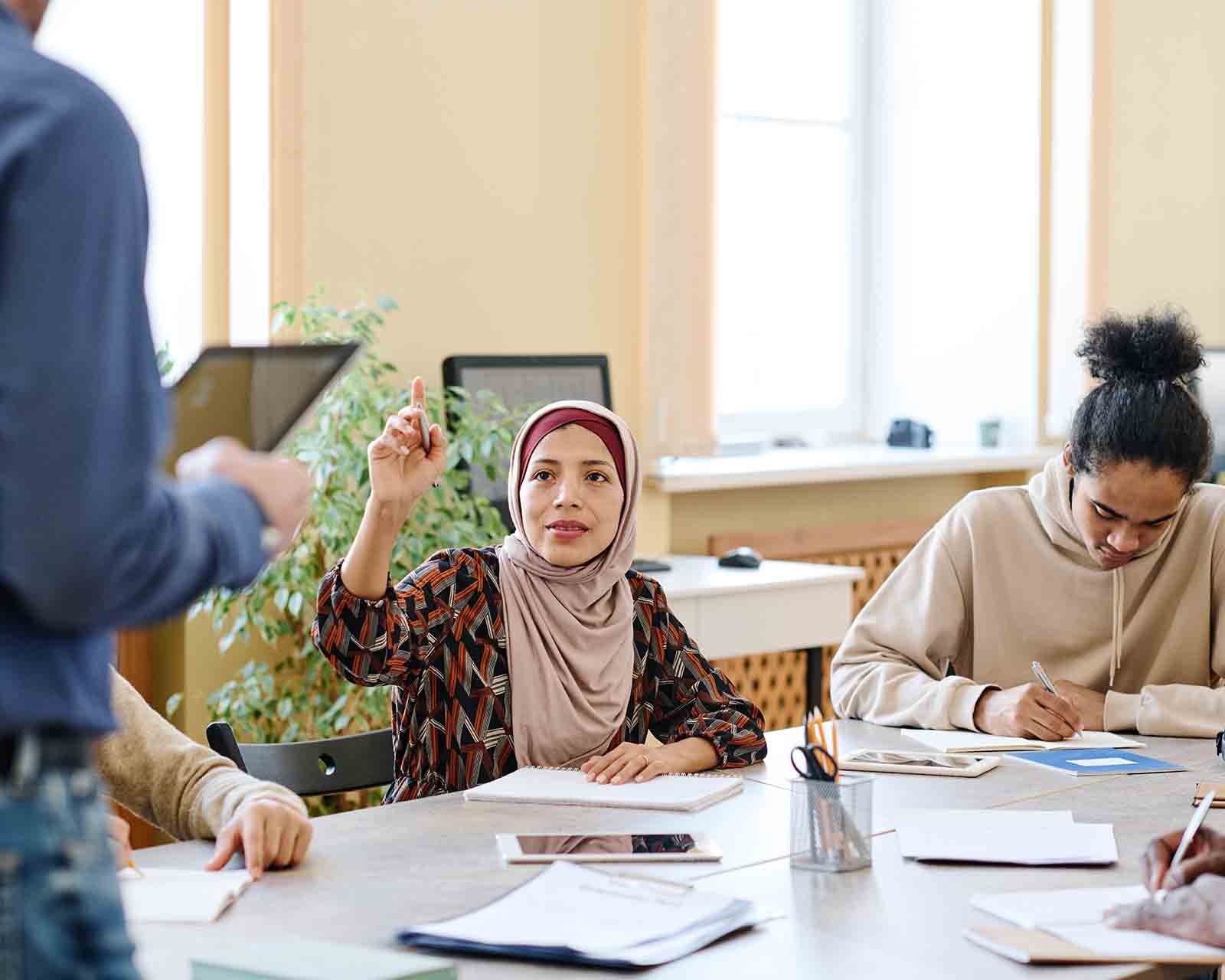 multi racial group in a classroom