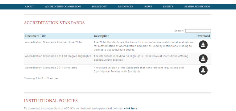 Accreditation Standards