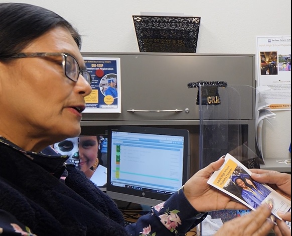 Counselor Assisting a Studnet