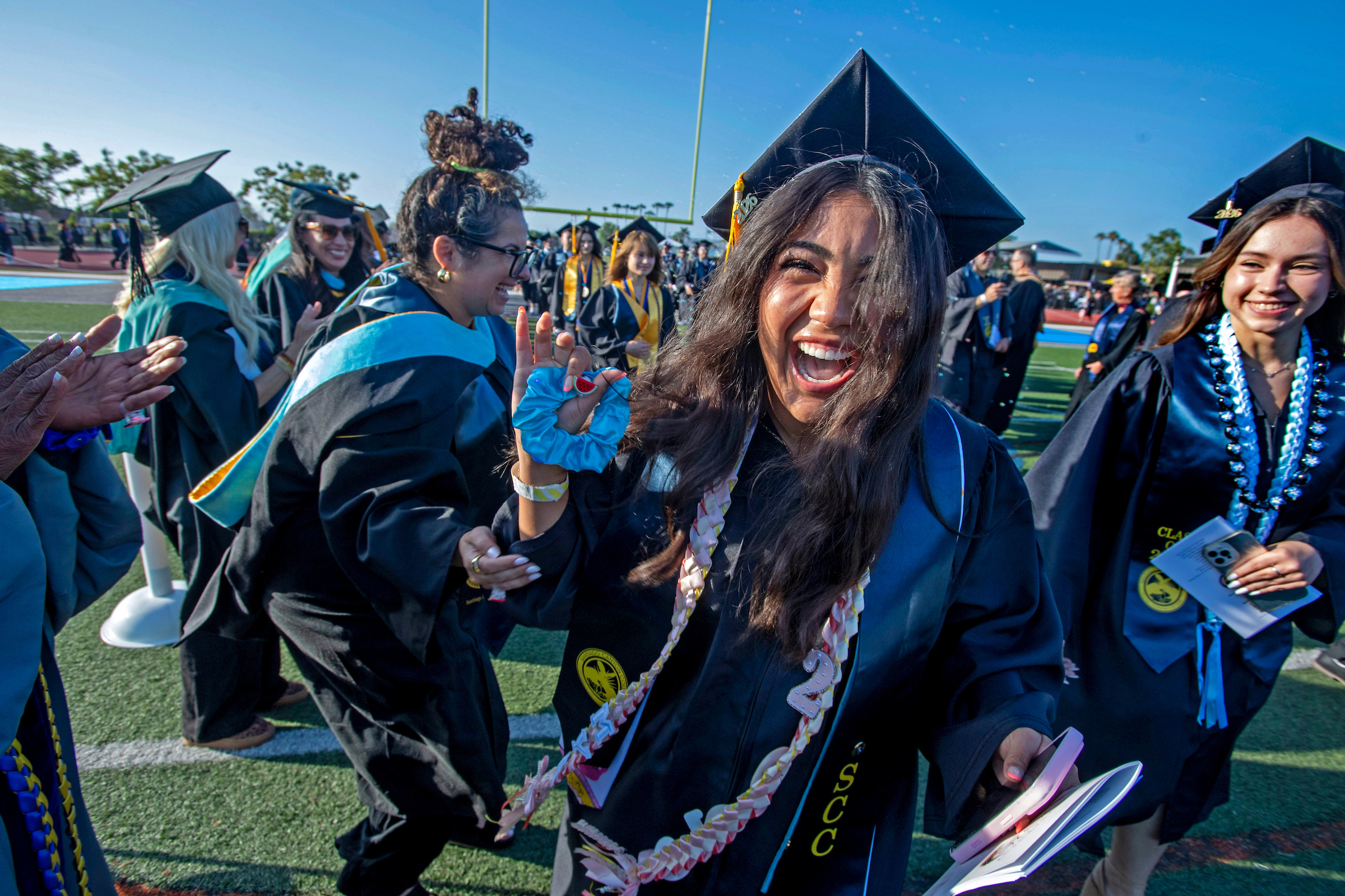 graduated celebrating