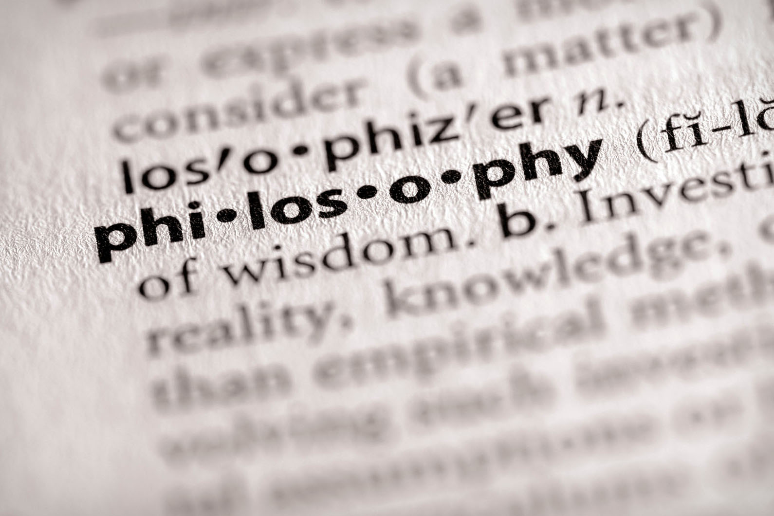 word philosophy in a dictionary