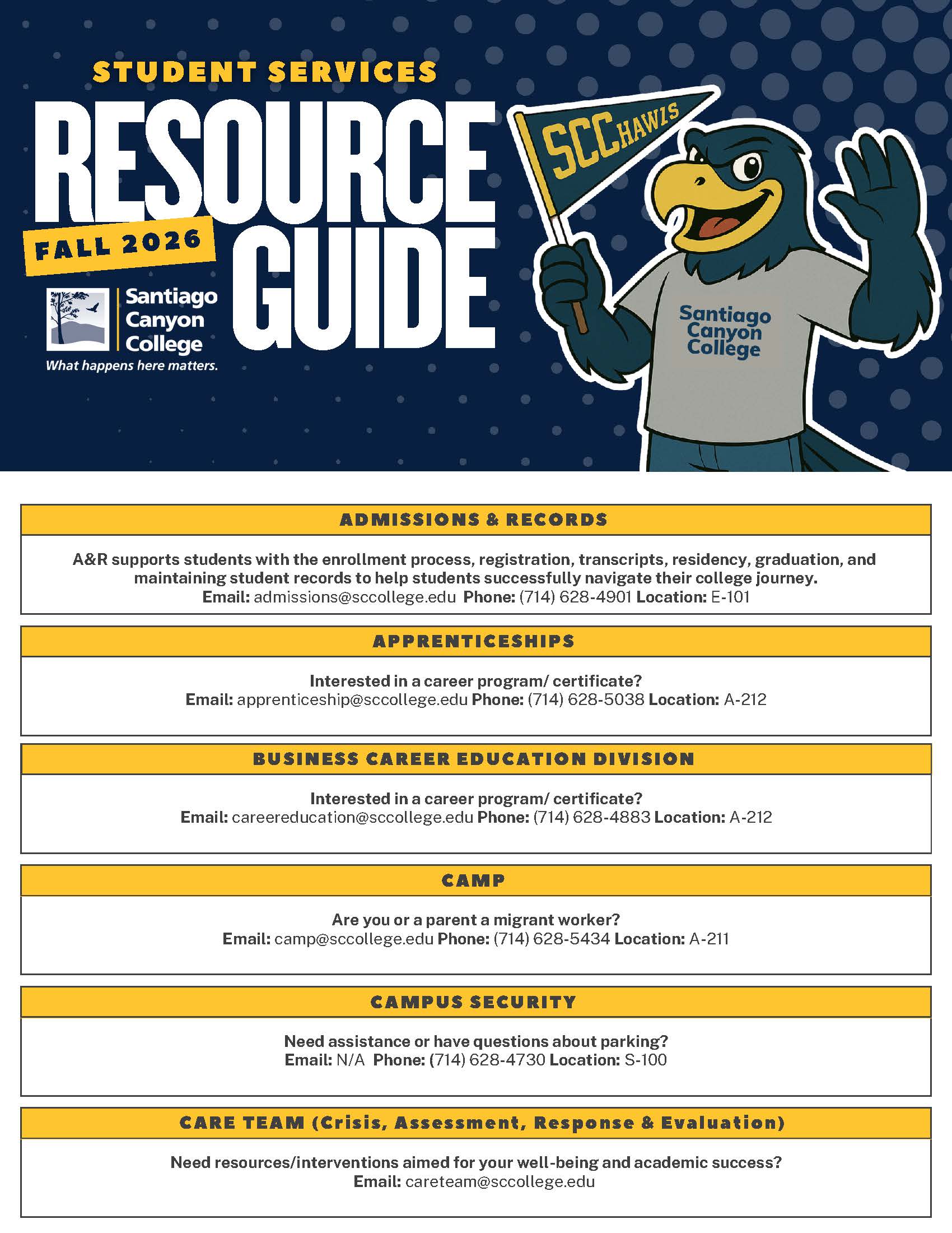 Student Services Resource Guide (Page 1)